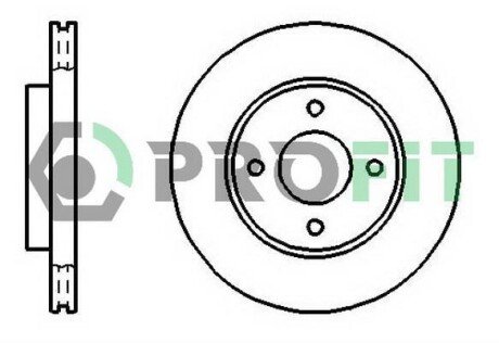 Диск гальмівний profit 5010-1072
