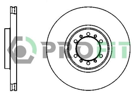 Диск тормозной profit 50101212 (фото 1)