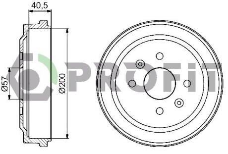 Барабан тормозной profit 5020-0005