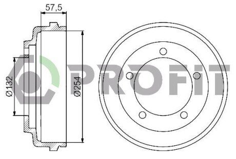 Барабан гальмівний profit 5020-0029