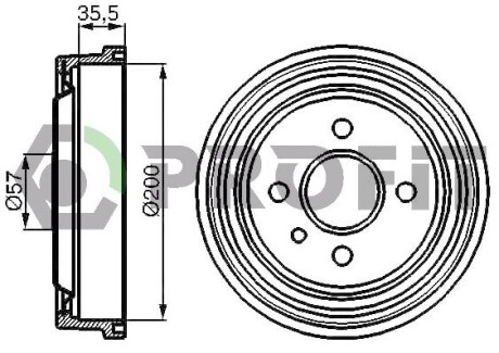 Барабан гальмівний profit 5020-0069