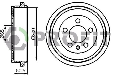 Барабан тормозной profit 5020-0077