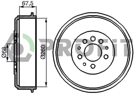 Барабан гальмівний profit 5020-0100