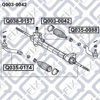 Пильовик рульової рейки q-fix q0030042