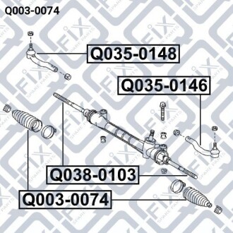 Пильовик рульової рейки q-fix q0030074