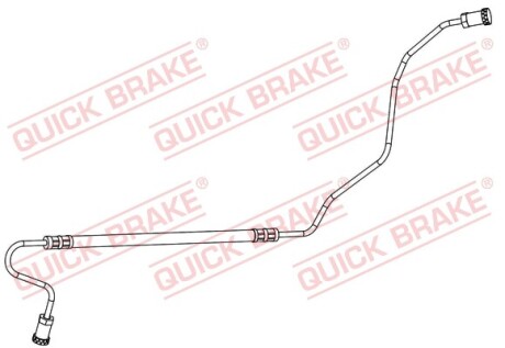 Шланг гальмівний (задній) Citroen C3/Peugeot 207 06- (R) quick brake 96.018