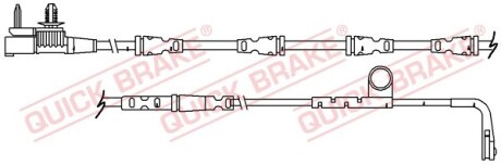 Датчик износа тормозных колодок (передних) Land Rover/Range Rover Sport 12- (L=1384mm) quick brake ws 0364 a