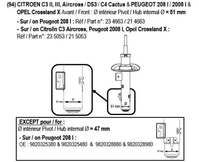 Амортизатор citroen c3 picasso 08> avg record 104663