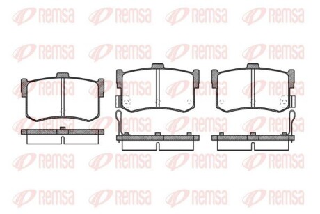 Колодки тормозные дисковые remsa 0242.02