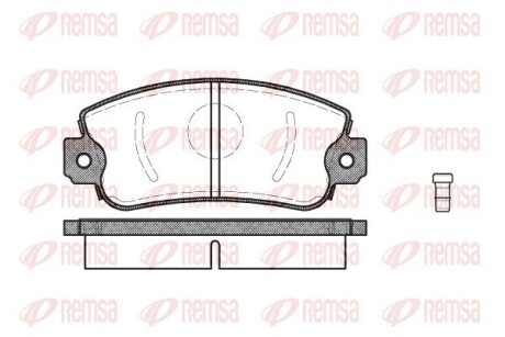 Колодки тормозные дисковые remsa 0372.02