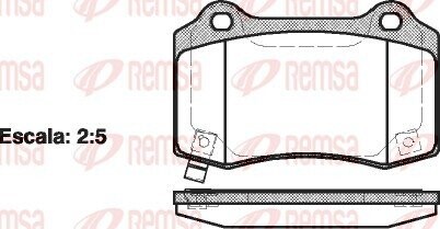 Колодки тормозные дисковые remsa 0434.54