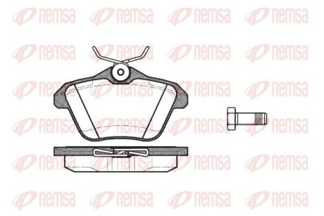 Колодки тормозные дисковые remsa 0581.10