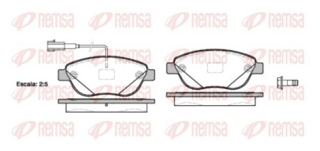 Колодки тормозные дисковые remsa 0859.12