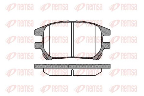 Колодки тормозные дисковые remsa 0972.00