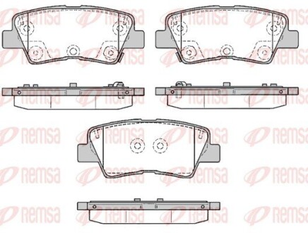 Колодки гальмівні дискові (комплект 4 шт) remsa 136285 (фото 1)