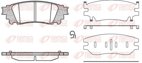 Колодки тормозные дисковые remsa 1636.00