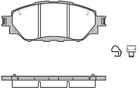 TOYOTA Гальмівні колодки HILUX VIII 2.4 D 4WD 15- remsa 1671.04