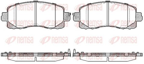 Колодки тормозные дисковые remsa 1741.04