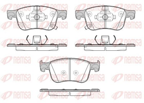 Колодки тормозные дисковые (комплект 4 шт.)) remsa 180812 (фото 1)