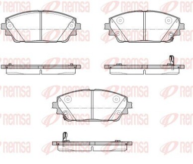 Колодки гальмівні дискові (комплект 4 шт) remsa 1900.02