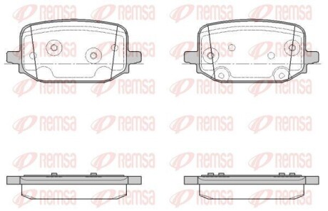 Колодки гальмівні дискові (комплект 4 шт) remsa 1934.00