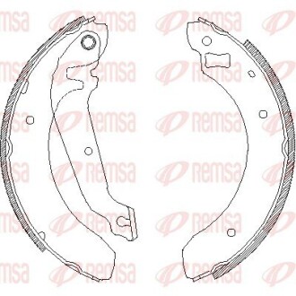 Колодки тормозные барабанные remsa 4062.00