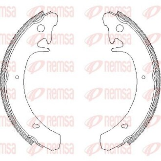 Колодки гальмівні барабанні remsa 4129.00