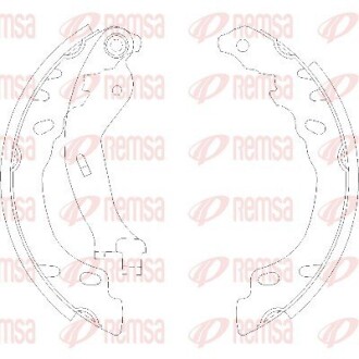 Колодки гальмівні барабанні remsa 4158.00