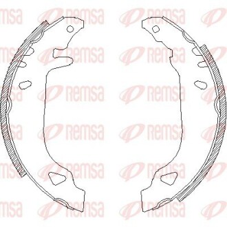 Колодки тормозные барабанные (комплект 4 шт.)) remsa 4179.00