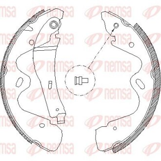 Колодки тормозные барабанные (комплект 4 шт.)) remsa 4184.00