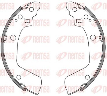 Колодки тормозные барабанные remsa 4241.00