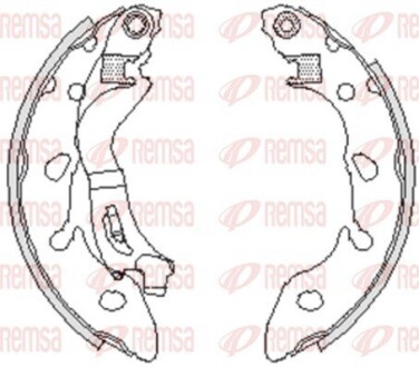 Колодки тормозные барабанные remsa 4249.00