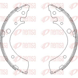 Колодки гальмівні барабанні remsa 4367.01
