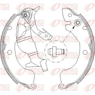 Колодки гальмівні барабанні remsa 4371.00