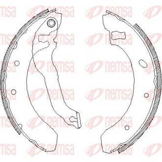 Колодки тормозные барабанные remsa 4395.00