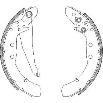 AUDI Колодки гальмівні барабанні AUDI 80,100,5E,PASSAT 89- remsa 4397.00
