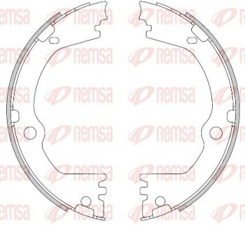 Колодки тормозные барабанные (комплект 4 шт.)) remsa 4466.00