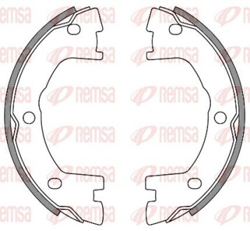 Колодки гальмівні барабанні (комплект 4 шт) remsa 4640.00