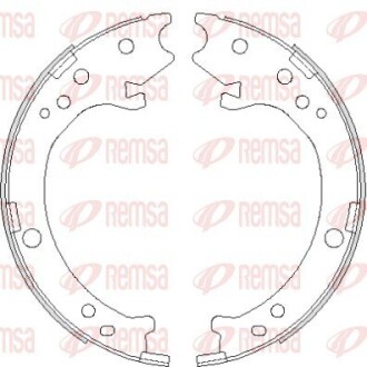Колодки гальмівні барабанні remsa 4690.00