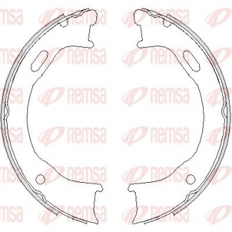 Колодки тормозные барабанные remsa 4747.00