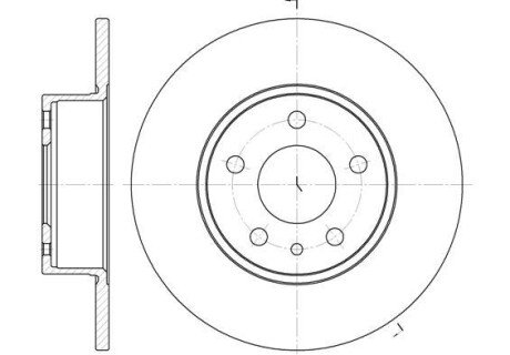 FIAT Гальмівний диск задн. LINEA 1.6 D Multijet 09-, LANCIA LYBRA (839) 2.4 20V 01-05, ALFA ROMEO 156 (932) 1.9 JTD (932B2) 97-00 remsa 6149.00