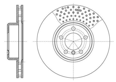 BMW Диск гальмівний передній 1/F21, 2/F23 remsa 61594.10