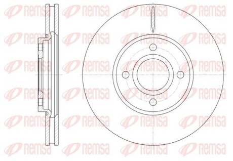 Диск тормозной remsa 61601.10