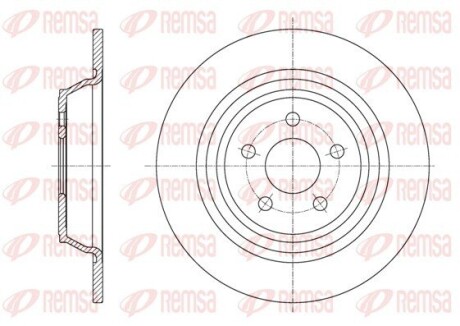 Диск тормозной remsa 61604.00