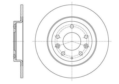 Диск гальмівний задній MAZDA CX-3 15- remsa 61615.00