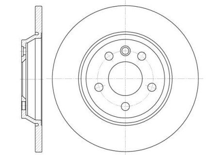 Диск гальмівний FORD GALAXY (WGR)(11/95-04/06) задн. remsa 6659.00