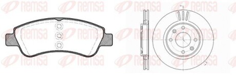 Комплект: 2 диска+ 4 колодки гальмівних remsa 8840.01