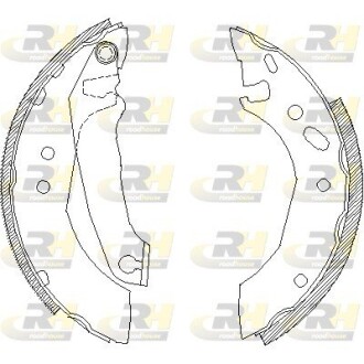 Гальмівні колодки барабанні roadhouse 4507.00