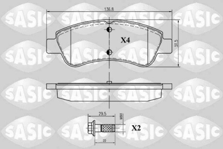 КОЛОДКИ ГАЛЬМІВНІ sasic 6210012