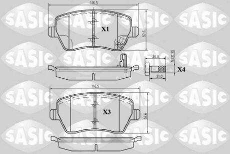 КОЛОДКИ ГАЛЬМІВНІ sasic 6214011